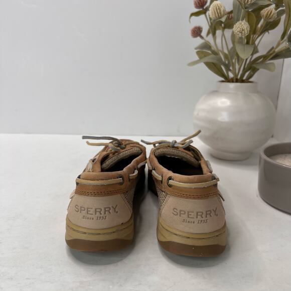 Sperry Authentic Angelfish 1-Eye Colorblock Boat Shoe Tan 9102047 Women 6.5 - Picture 4 of 9